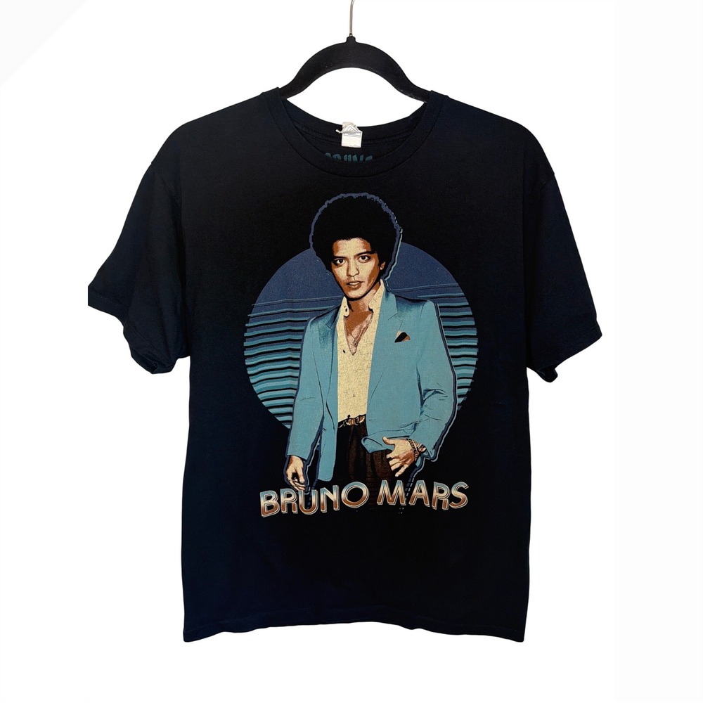 Bruno Mars Moonshine Jungle Tour 2013 Concert Graphic T-Shirt Mens Large Black